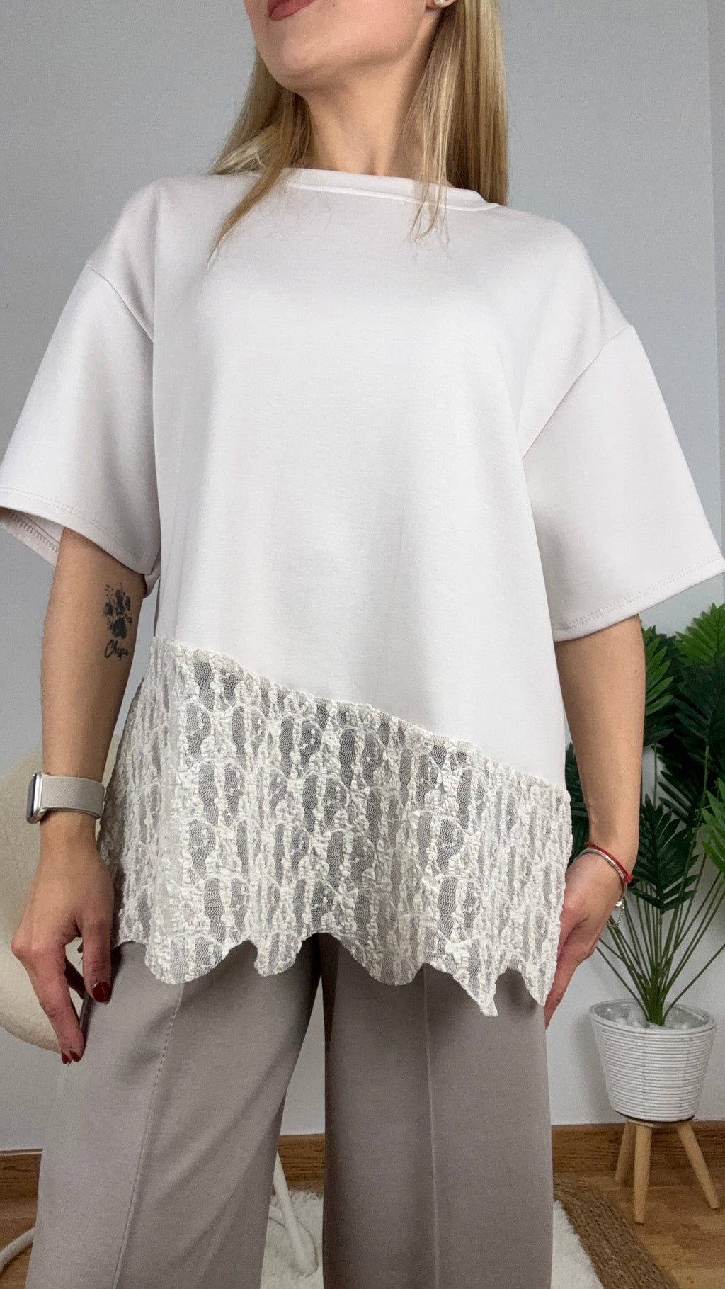 Camiseta encaje