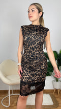 Vestido corto leopardo