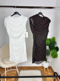 Vestido corto de gasa