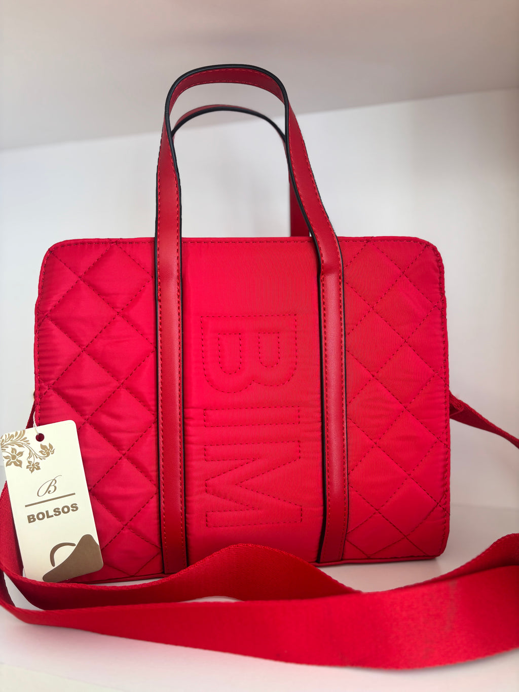 Bolso cuadrado bim rojo