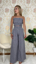 Conjunto top y pantalón vichy