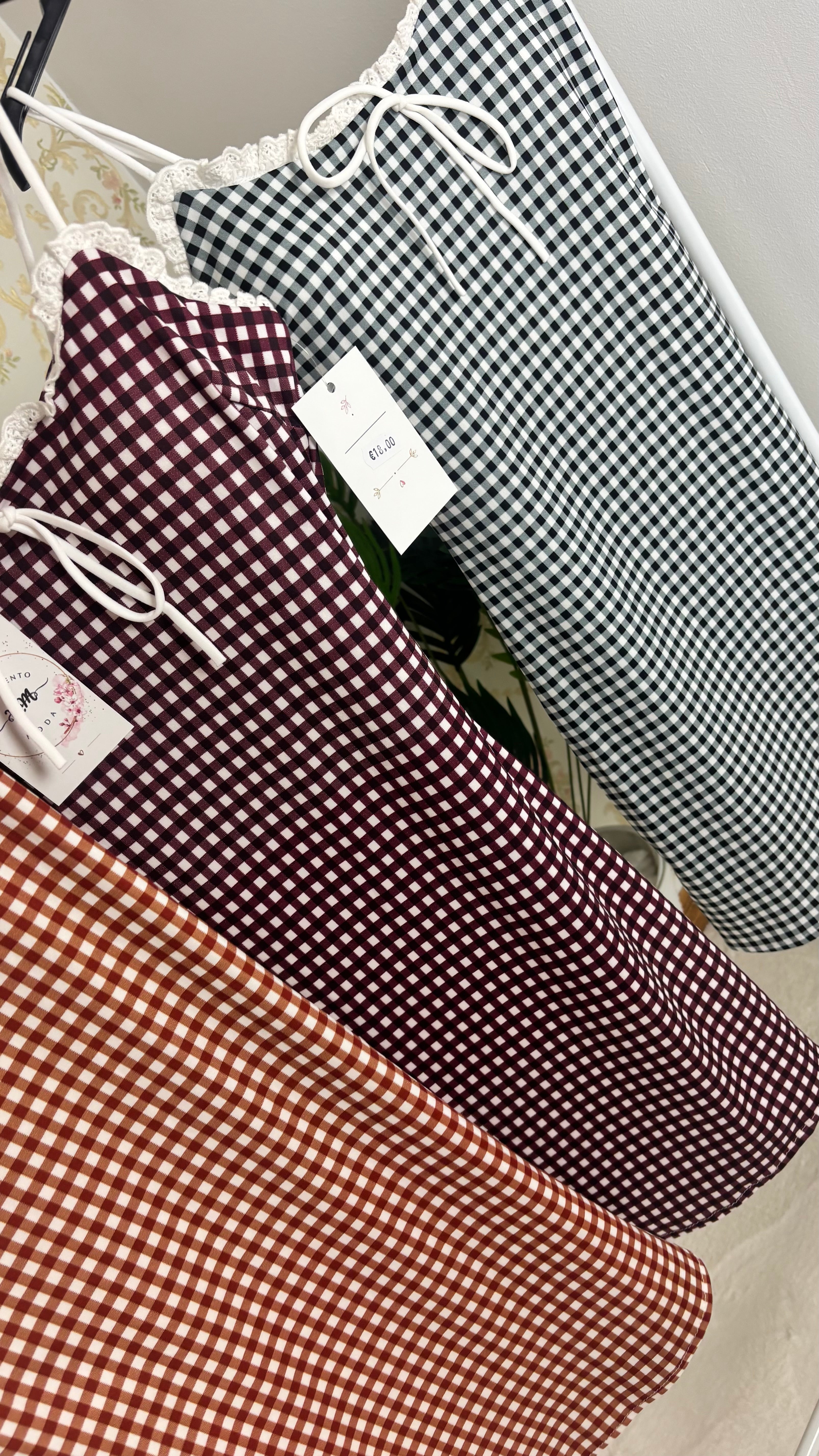 Vestido corto vichy