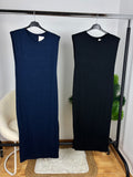 Vestido algodón con hombreras