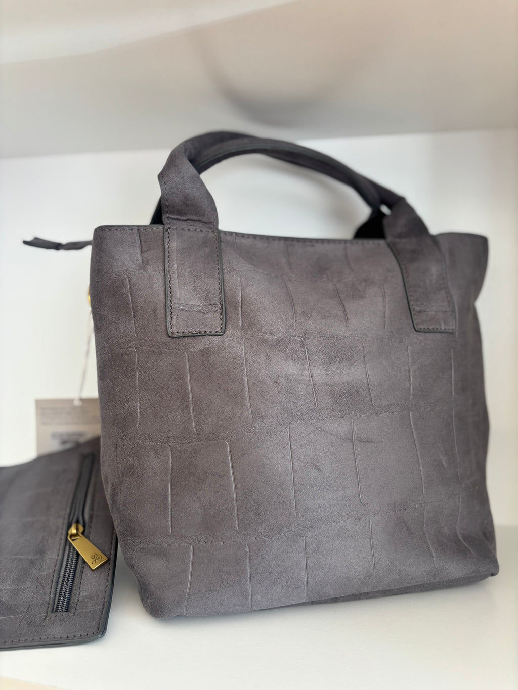 Bolso terciopleo gris