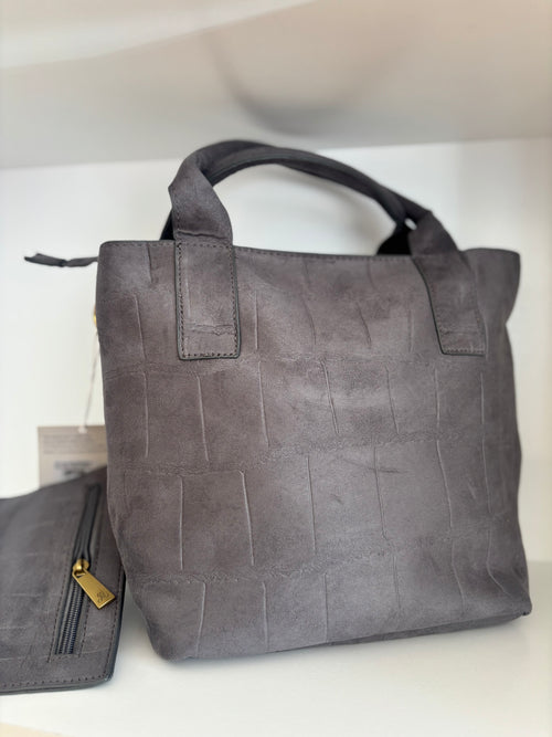 Bolso terciopleo gris