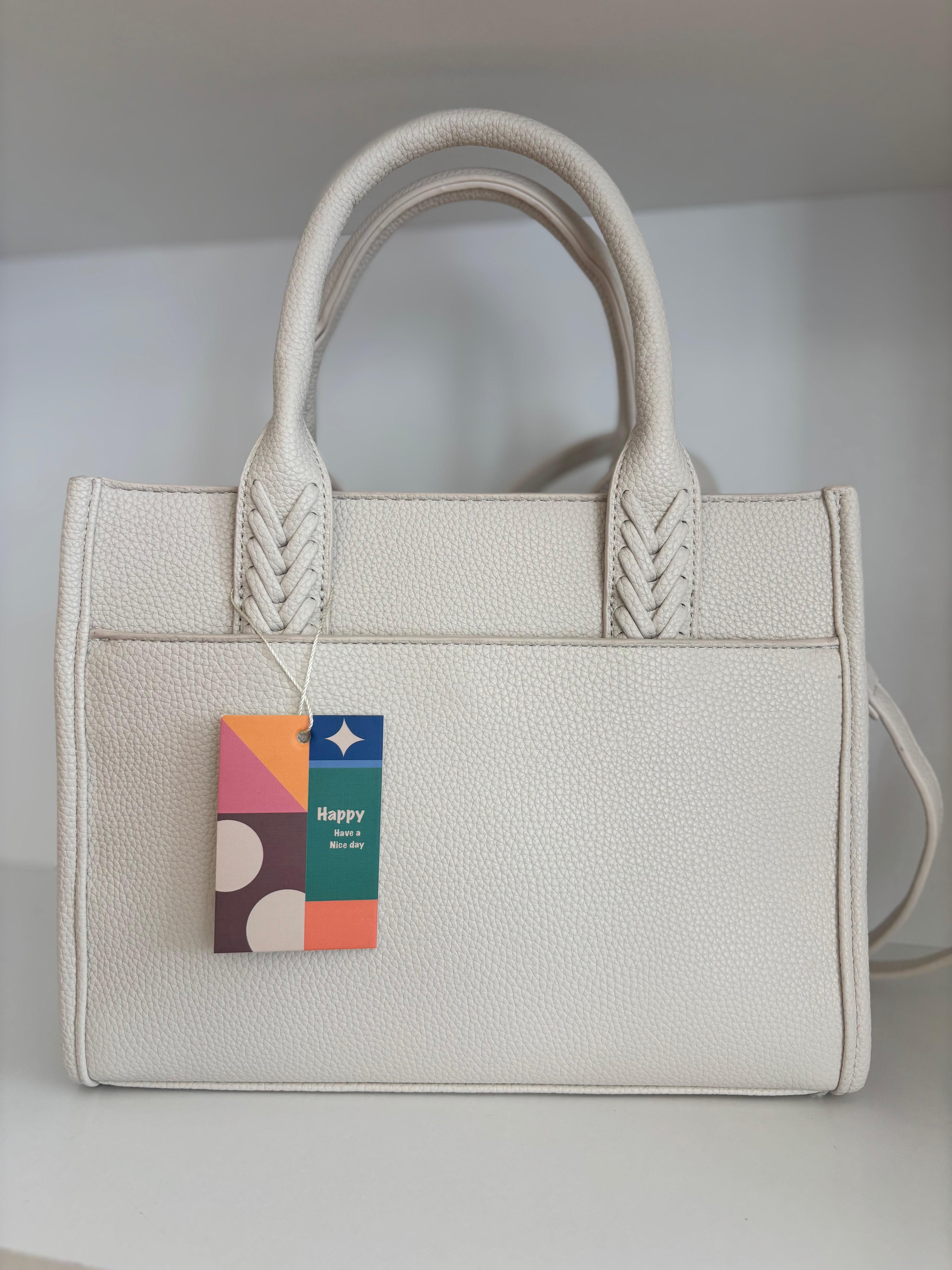 Bolso trenza beige