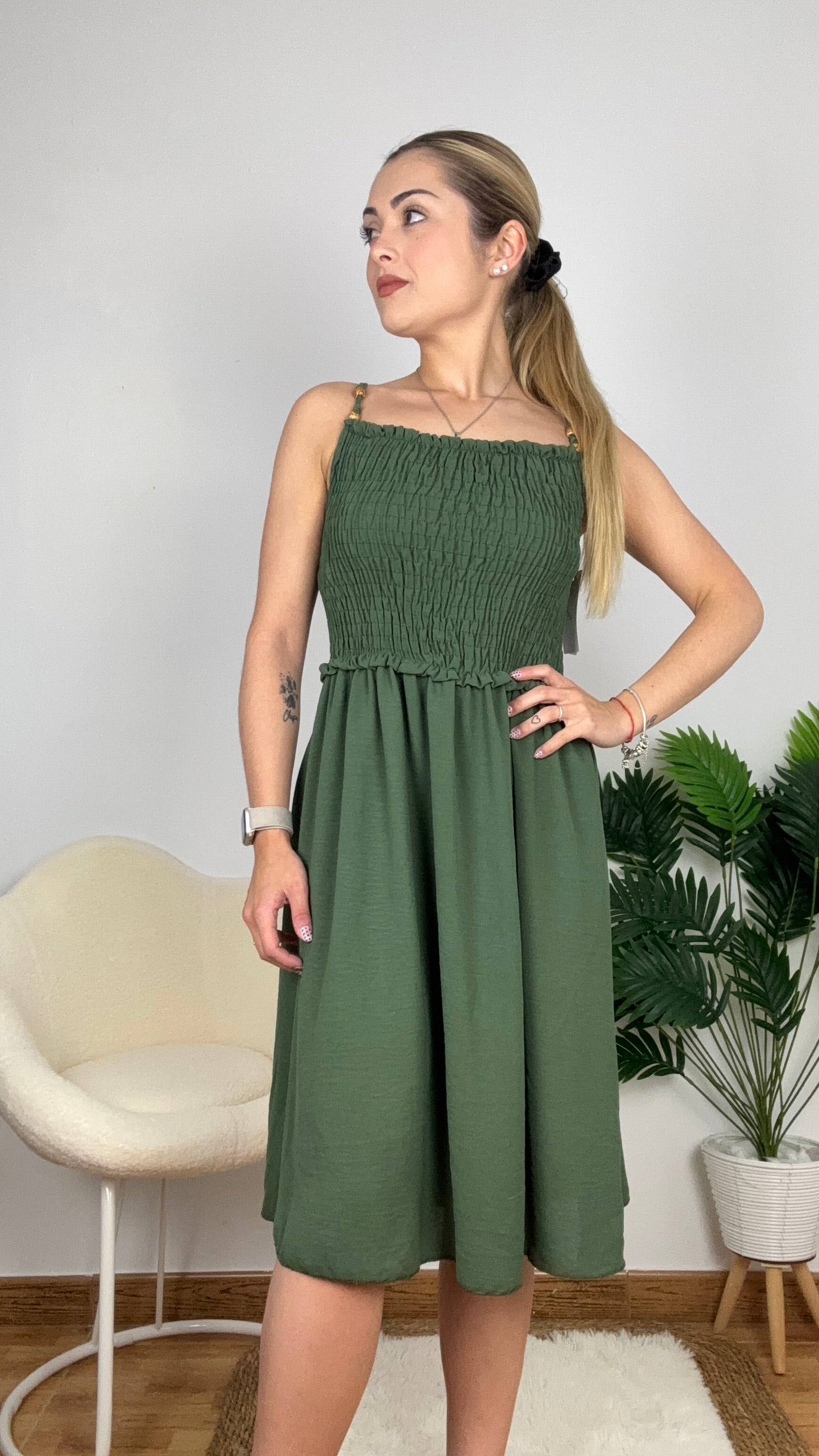Vestido fruncido
