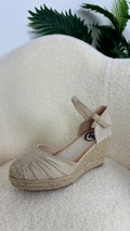 Cuña beige trenza