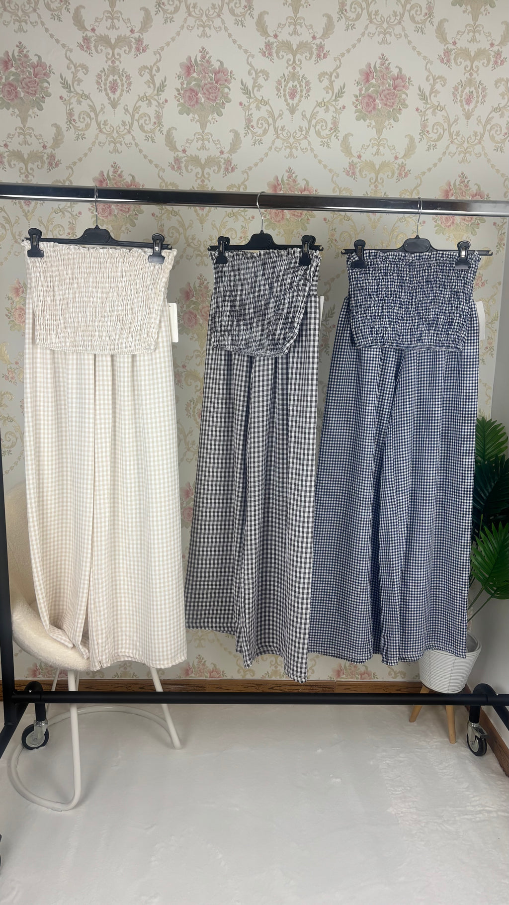 Conjunto top y pantalón vichy