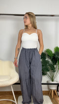 Pantalón cuadros globo