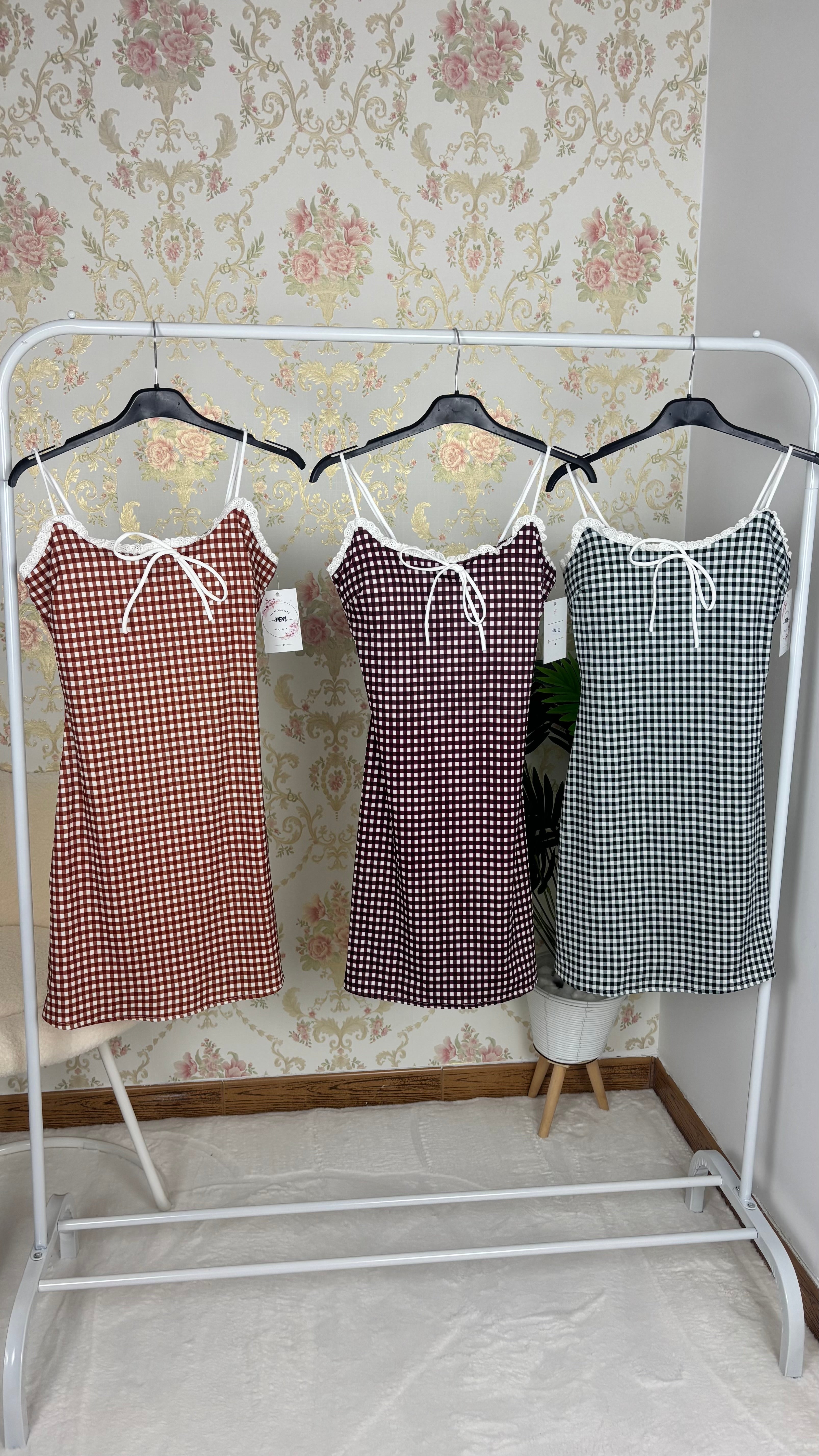 Vestido corto vichy