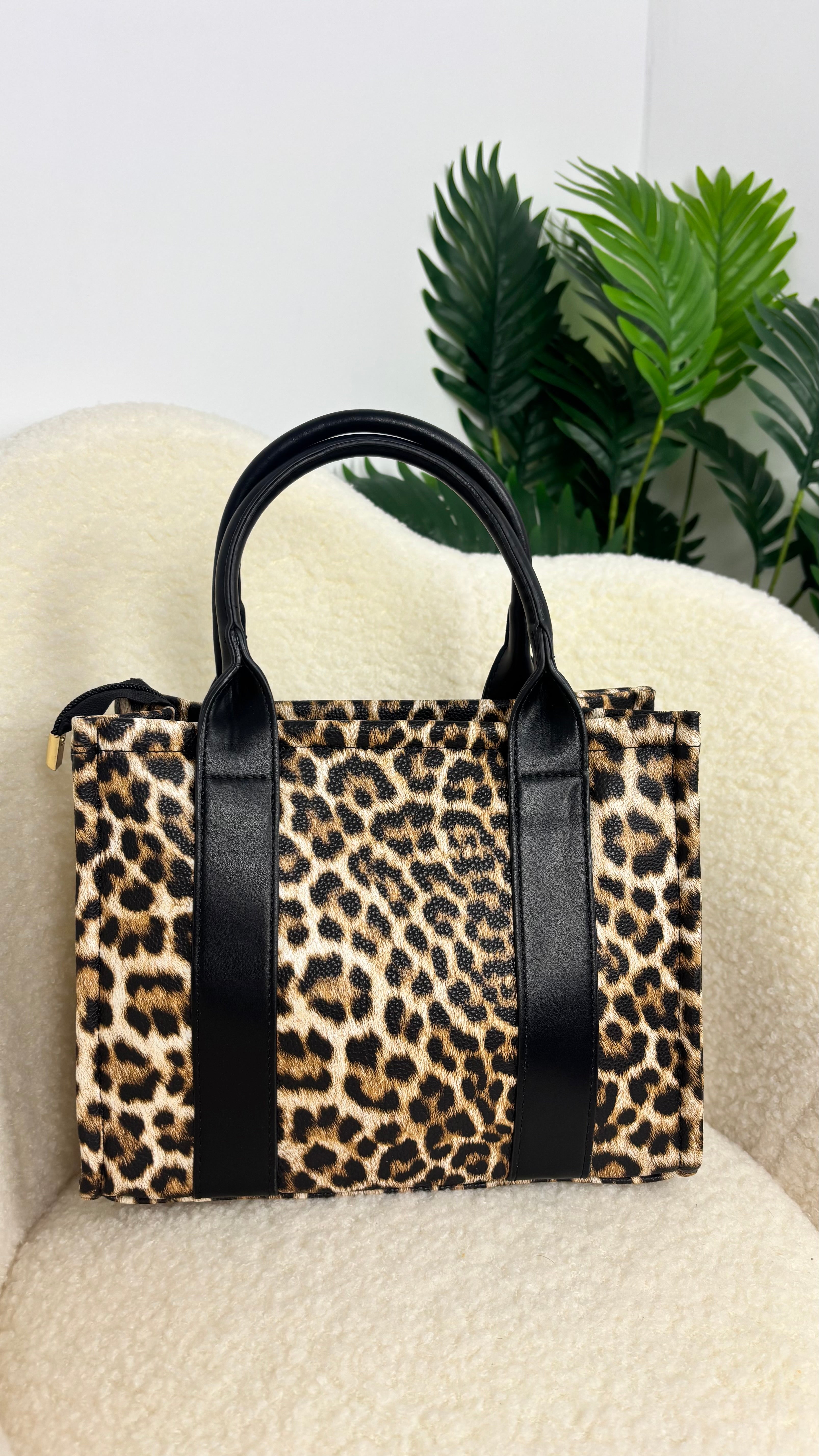 Bolso leopardo negro