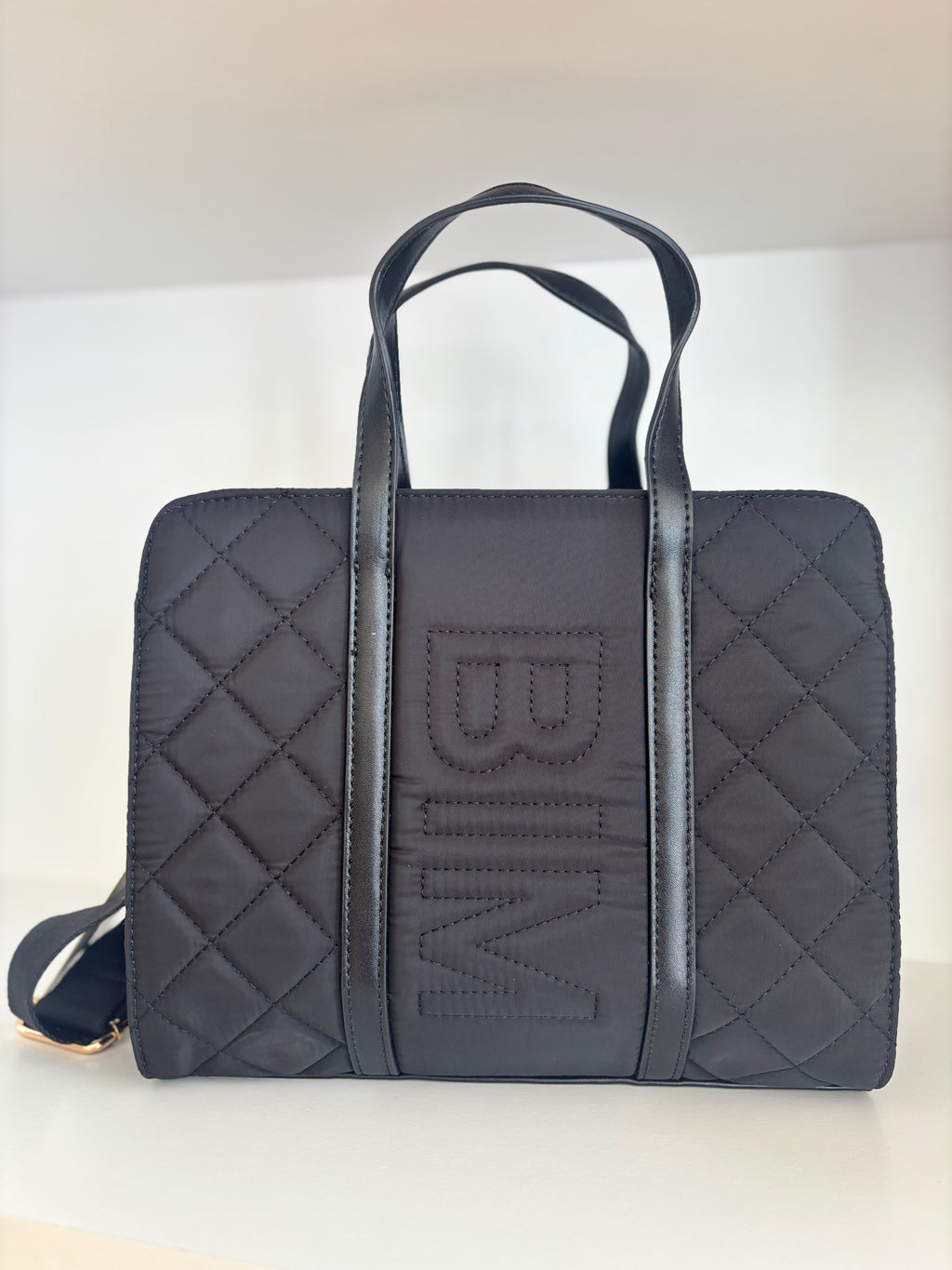 Bolso cuadrado bim negro