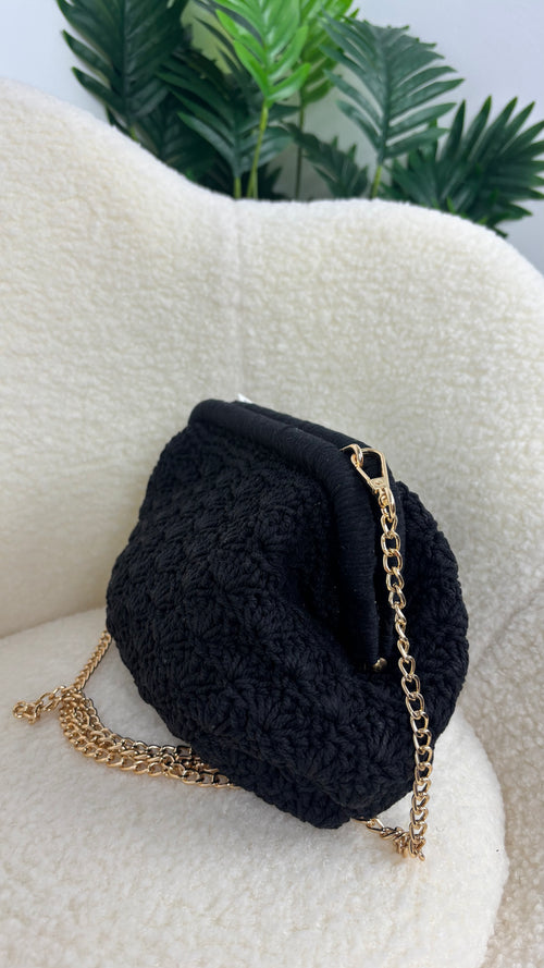 Bolso crochet oscuro