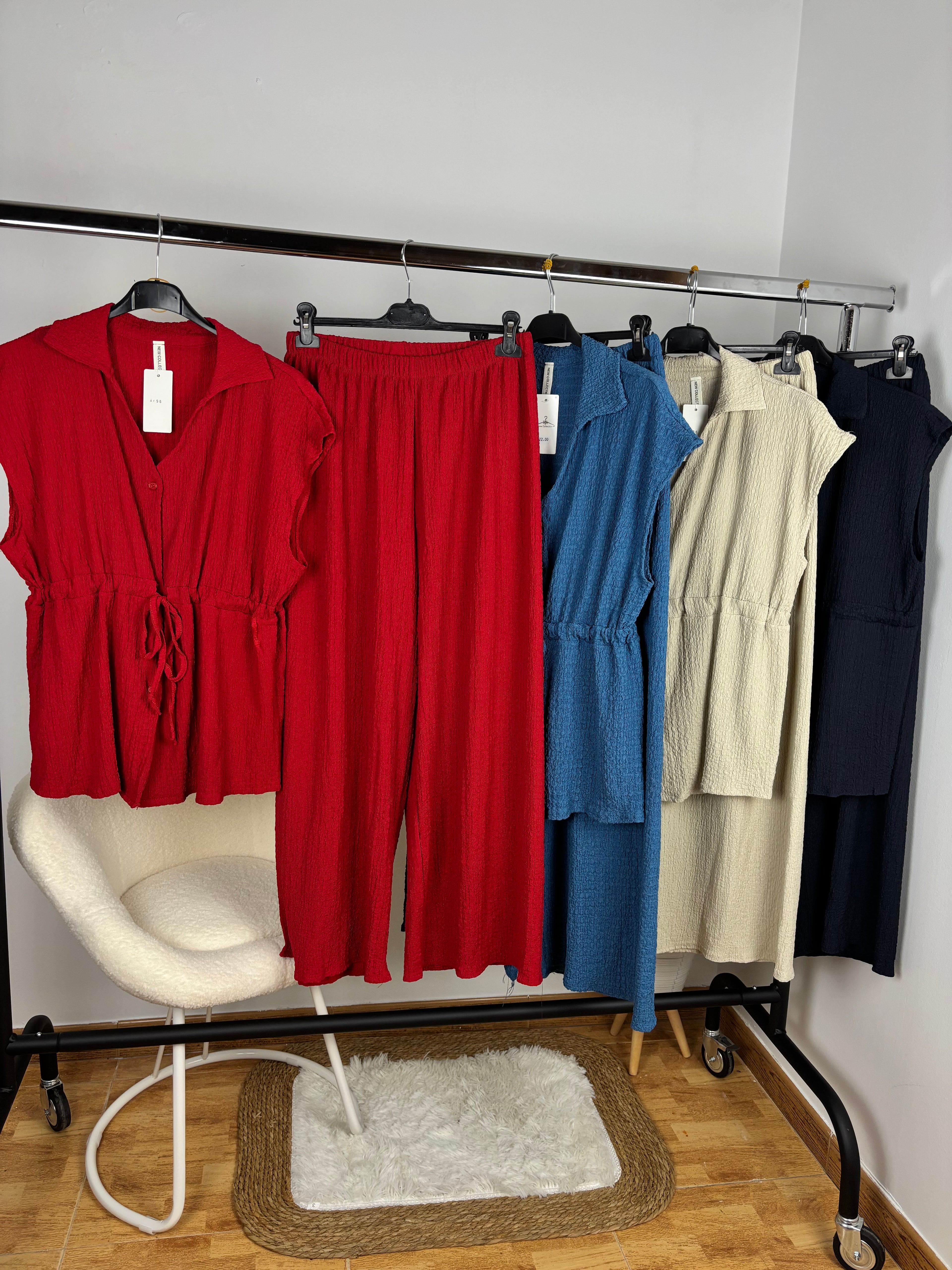 Conjunto cordón arrugado