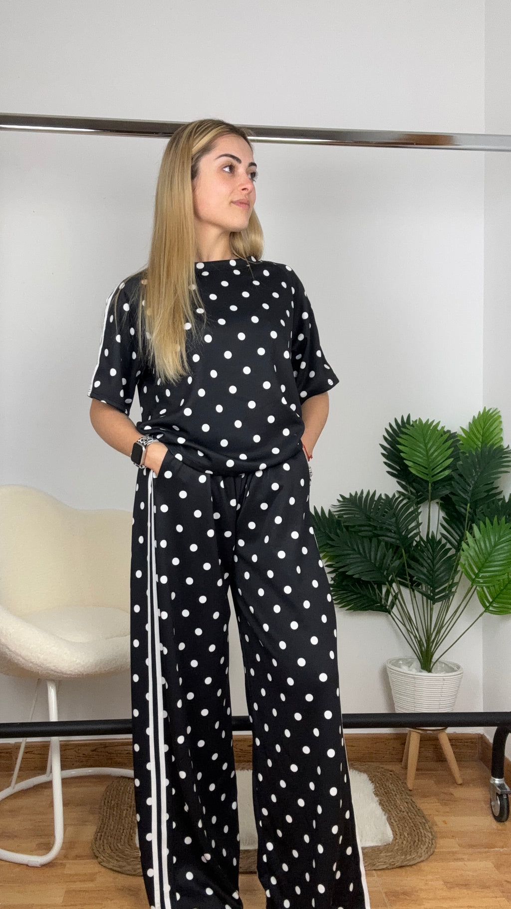 Chandal de lunares manga corta