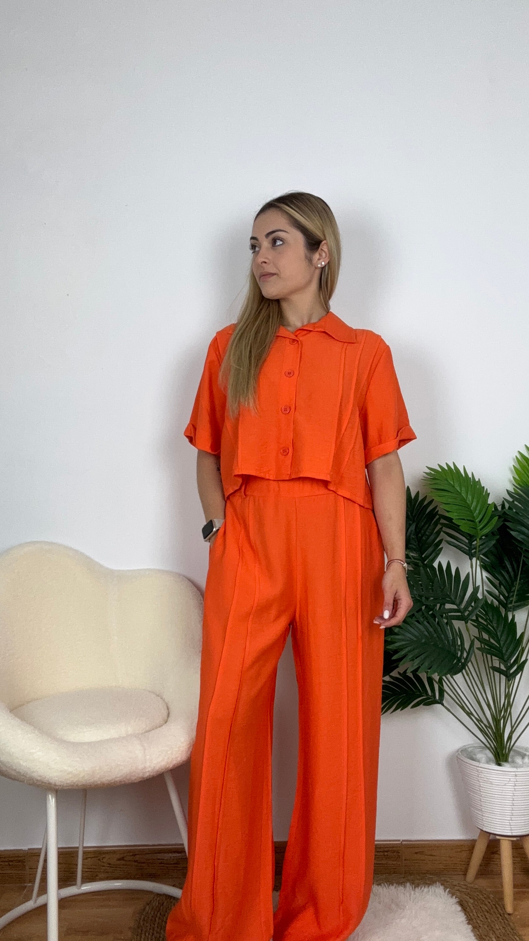 Conjunto lino abierto