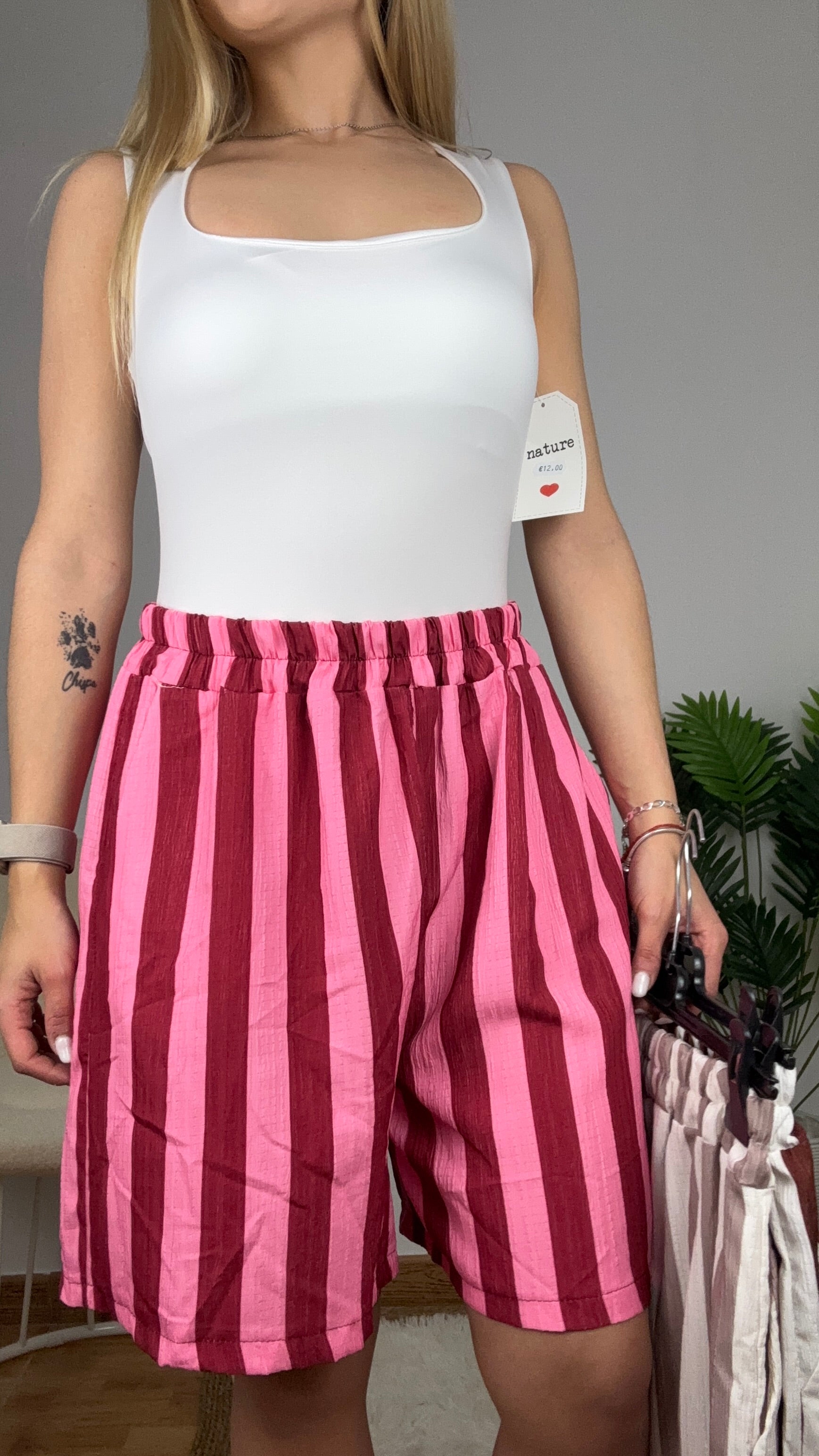 Pantalón corto rayas