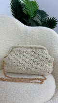 Bolso crochet beige 2