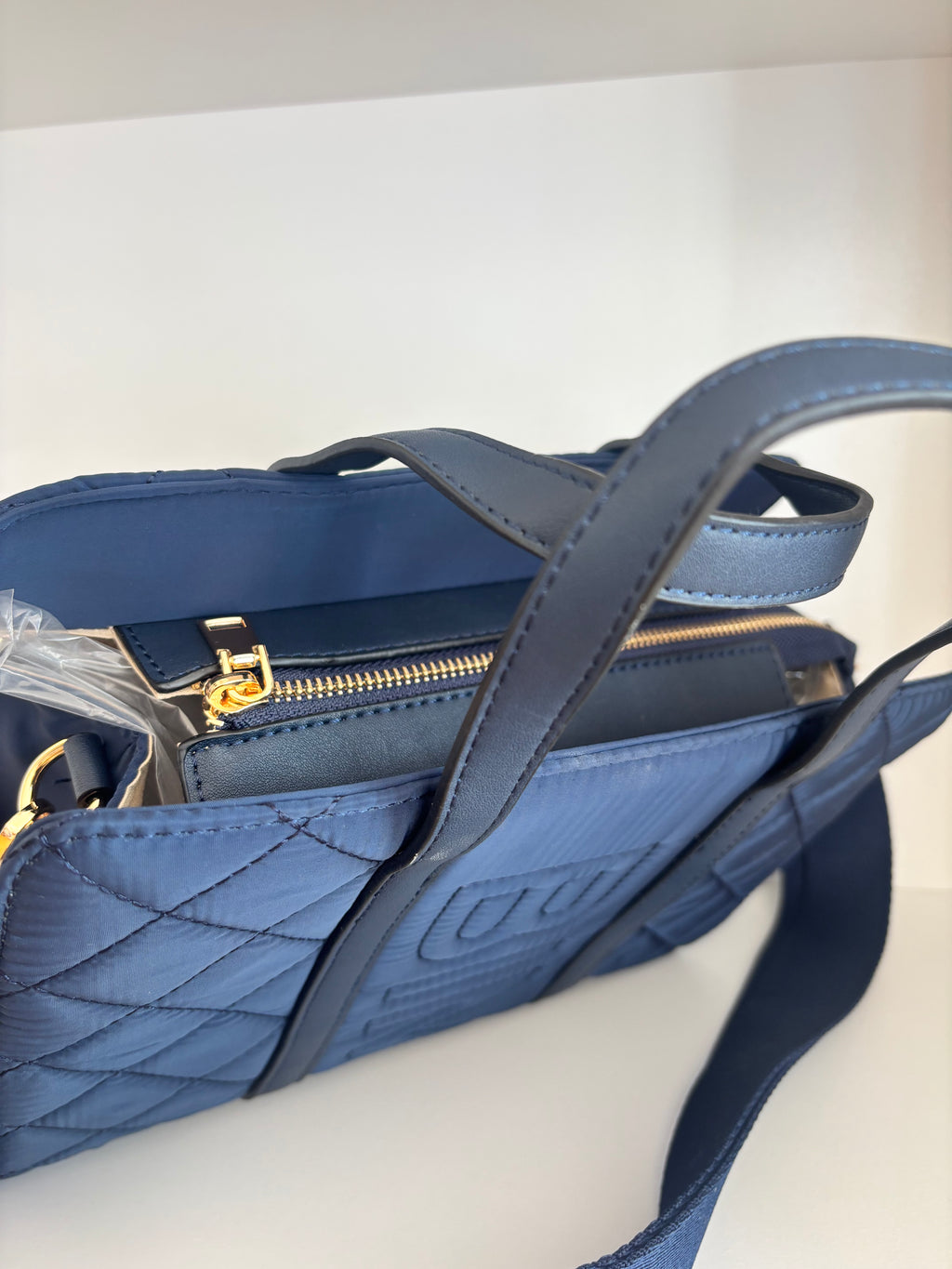 Bolso cuadrado bim azul marino