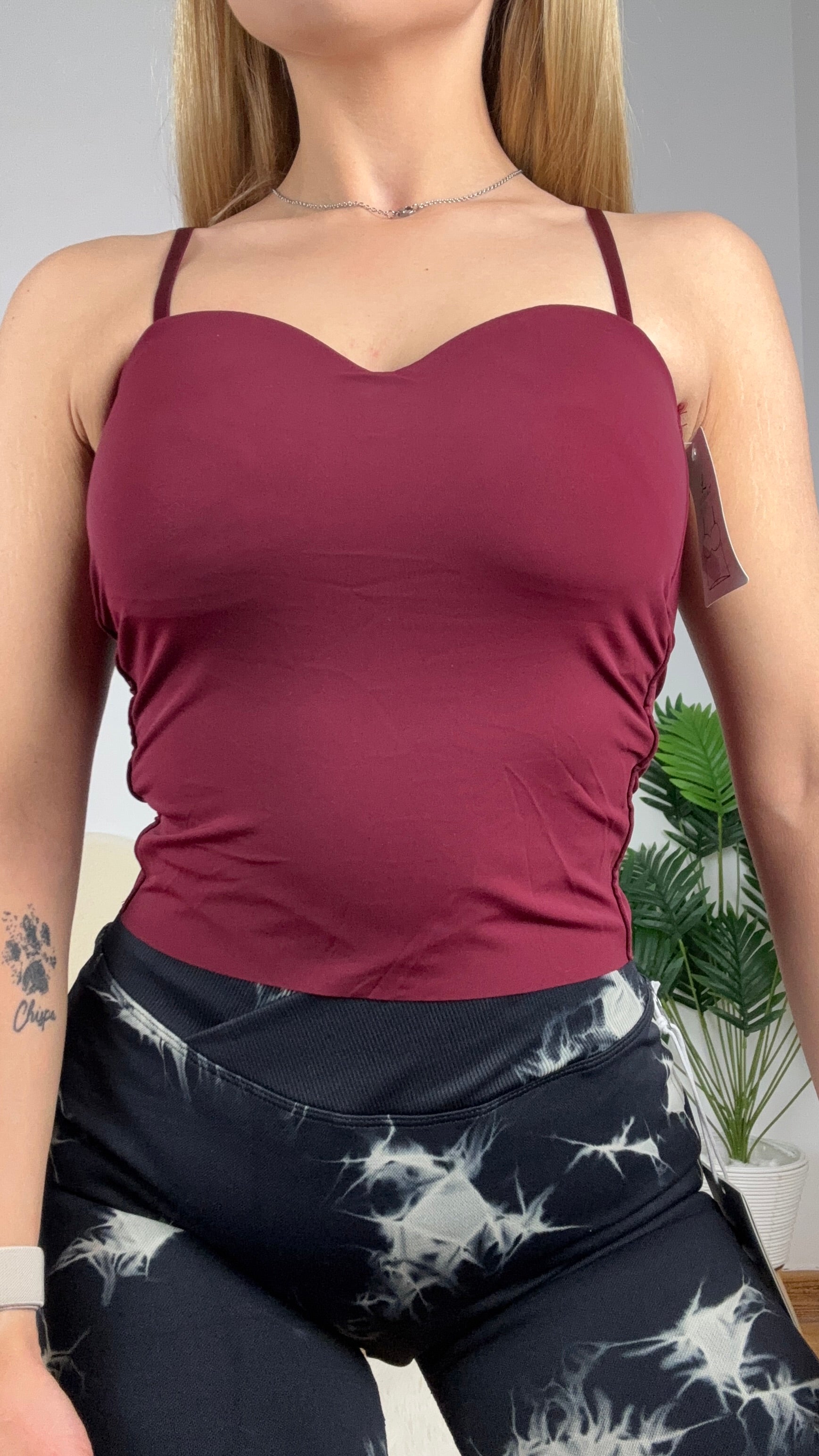 Top medio de licra