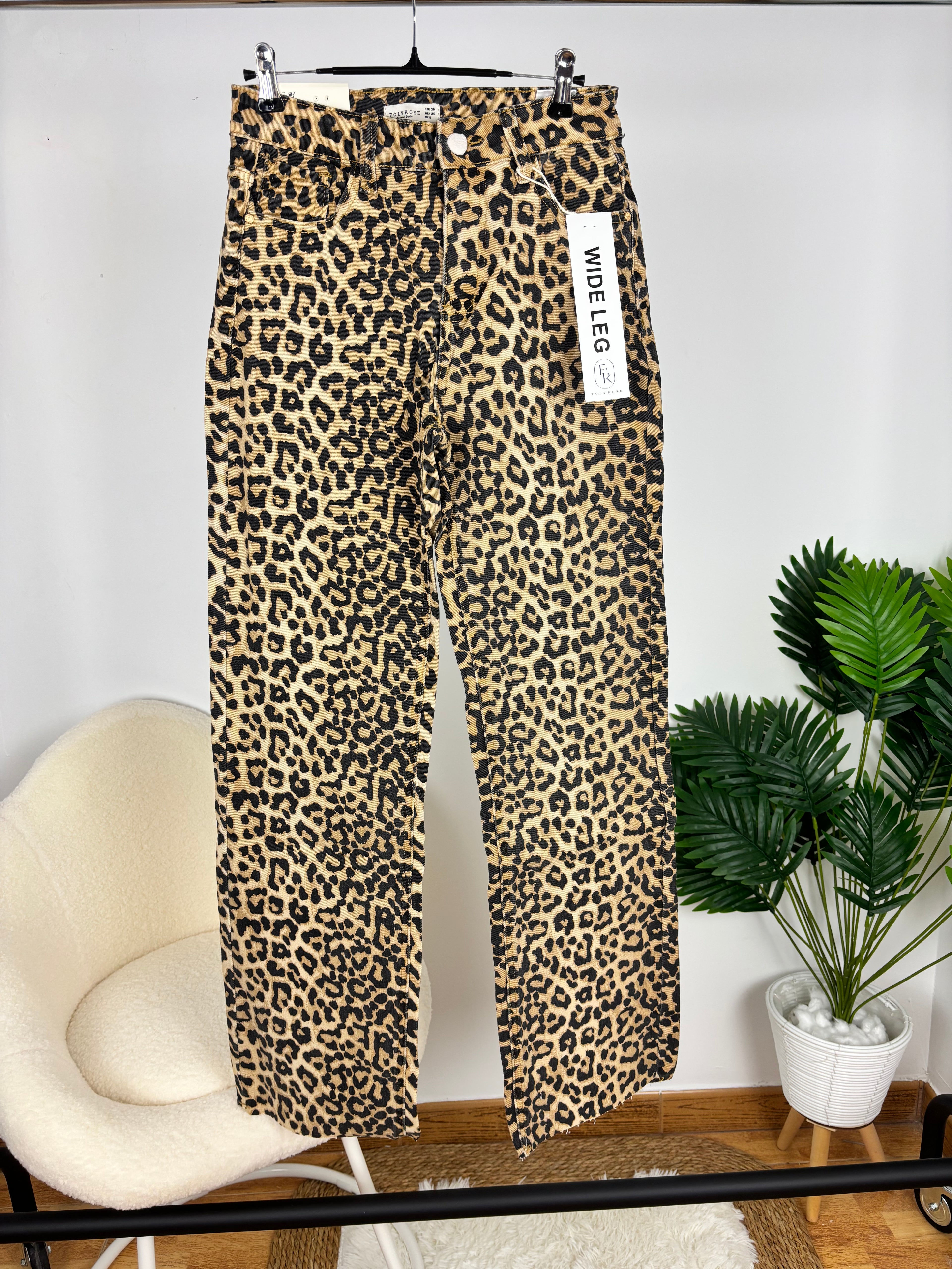 Vaquero leopardo wide leg