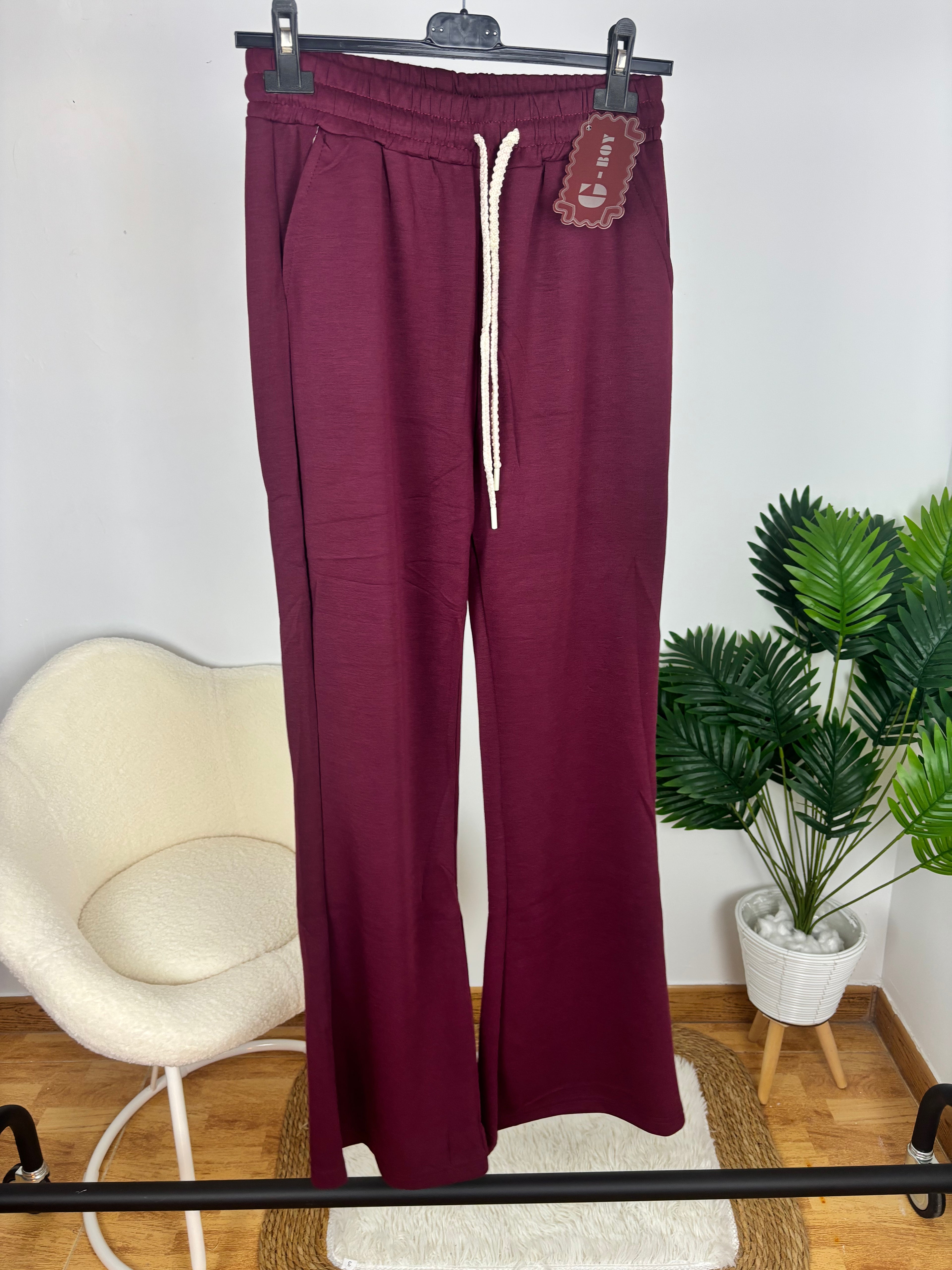 Pantalón de chandal granate